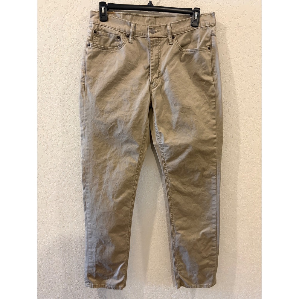 Levis 541 Athletic Taper Pants Mens 34x36 Khaki Tan Chino 18181-0040